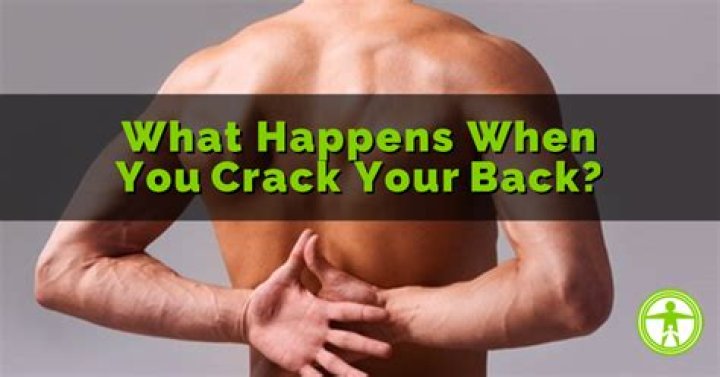 Does cracking your back realign it?
