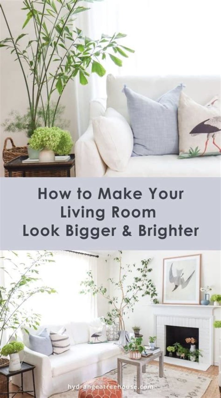 How can I make my living room look bigger and brighter?