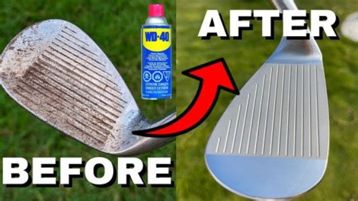 How do you clean golf clubs with Coke?