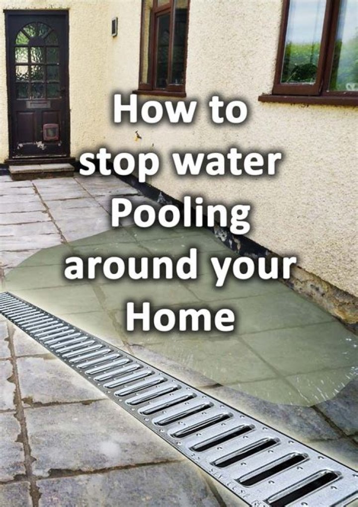 How do you keep water from pooling on concrete?