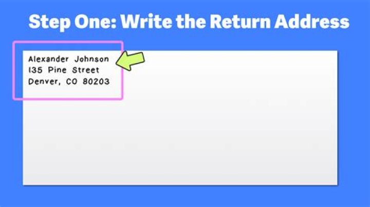 How do you write an address example?