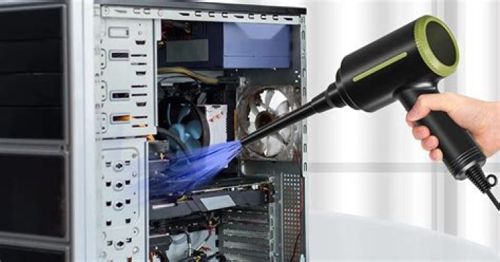 Is it safe to clean PC with leaf blower?