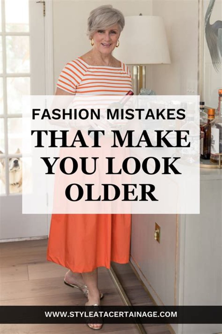 What clothes make you look older female?