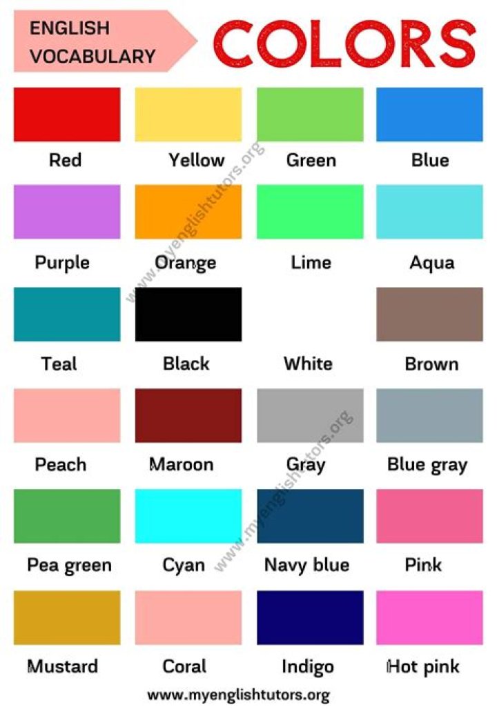 What is English colour?