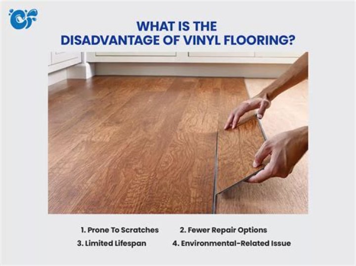 What is the disadvantage of vinyl flooring?