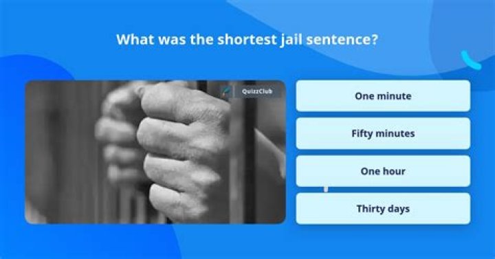 What is the shortest jail sentence?
