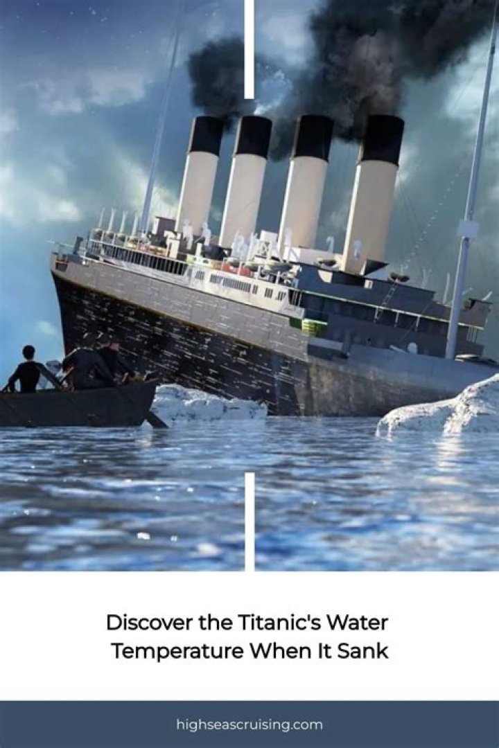 What was the water temperature when the Titanic sank?