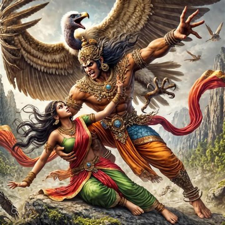 Which bird fought with Ravana who takes Sita?