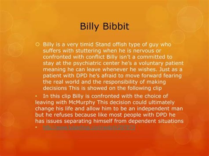 Why did Billy bibbit attempt suicide?