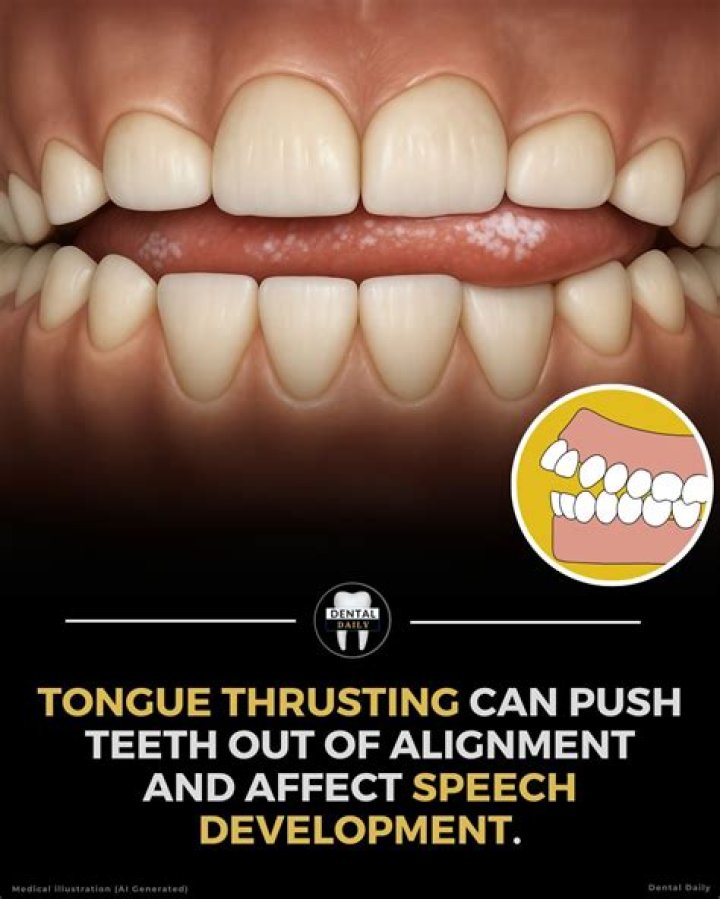 Why does my tongue pushes my teeth?